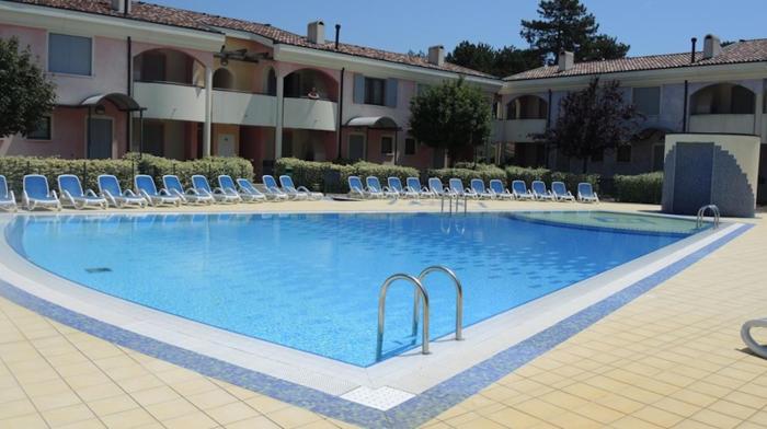 Holiday camp with swimming pool
