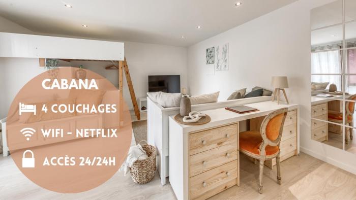 CABANA 4 pers Wifi Boîte à clé Netflix