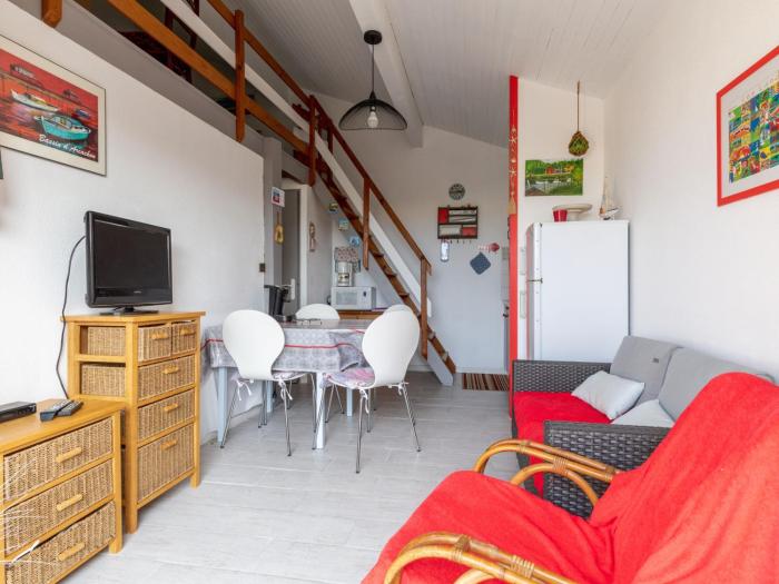 Maison T2 avec Mezzanine à Biscarrosse Plage, Terrasse et Barbecue - FR-1-521-82