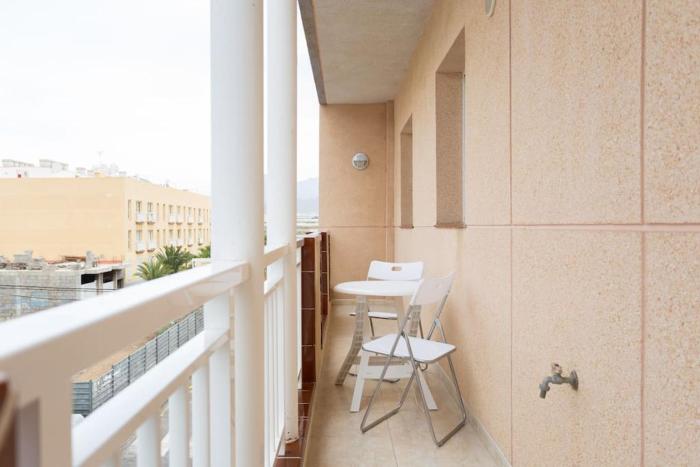 Canarian flat near the wild beach