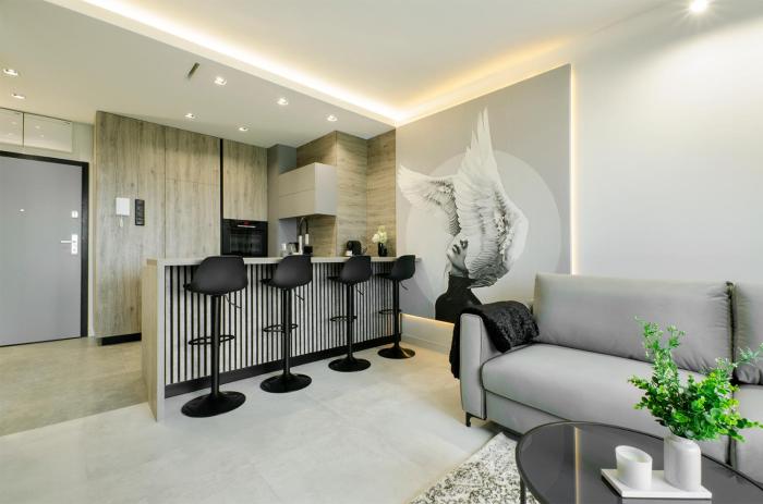 SKY Home- Penthouse Sky -Manufaktura, Bezpłatny, Parking, Klimatyzacja, Dostęp na Kod