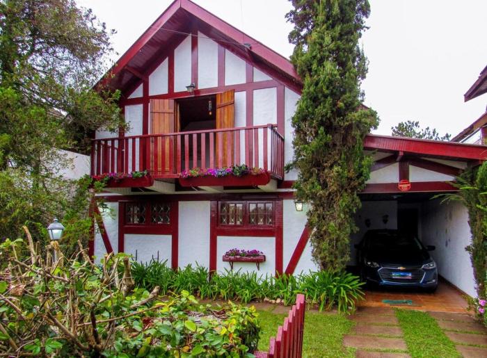 Chalé com lareira e Wi-Fi em Campos do Jordão - SP