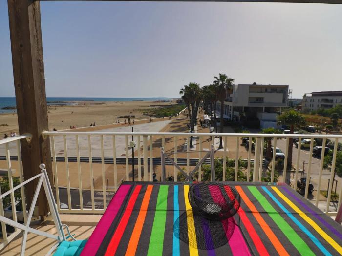 Appartement 2 pièces climatisé, vue mer à Sète avec parking - FR-1-472-191