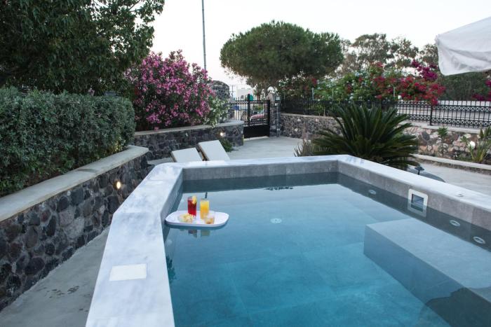 Santorini Vineyard Villa with Heated Pool