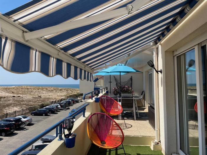 T3 FRONT DE MER LACANAU OCEAN - 22m2 TERRASSE -2 PISCINES -WIFI-PARKING