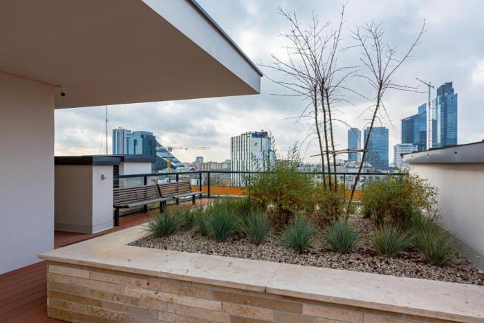 Golden Apartments Warsaw - Luxury Building, Rooftop Terrace, Sienna