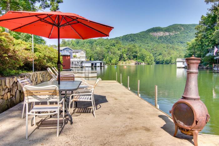 Lake Lure Getaway with Docks and Scenic Views!