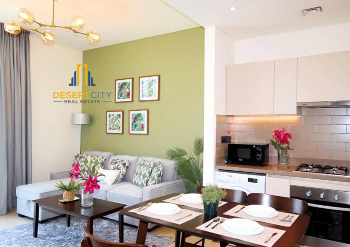 Fully Furnished 1 Bed in Sobha Creek Vista hosted by Desert City Stays