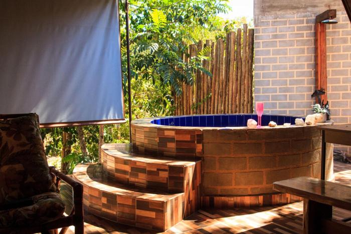 Chalé com churrasqueira e jacuzzi aquecida