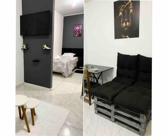 Loft Mobiliado com Cama de Casal e Solteiro