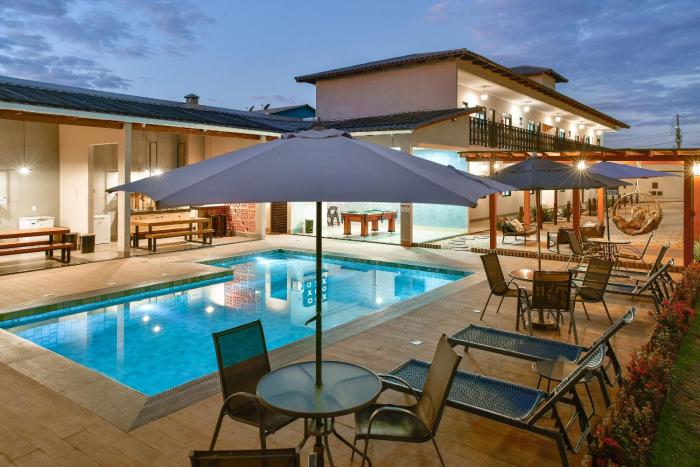 Flat Charme do Cerrado - Até 4 pessoasCozinhaAr Cond.Piscina