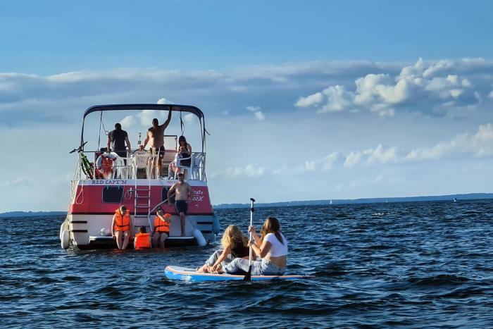 Vintage Houseboats at Malchin Harbor by Kuhnle-Tours