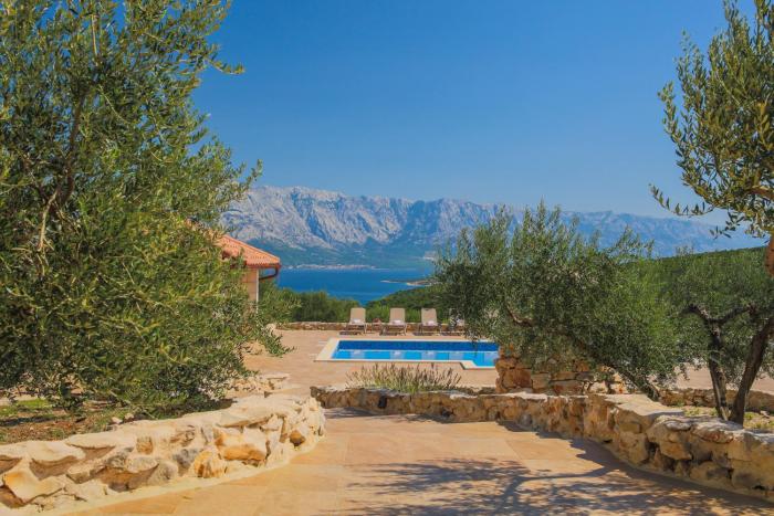 Ferienhaus Luisa Insel Brac - Kamin, Pool, Grill, Olivengrundstück