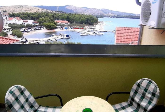 Holiday apartment in Zaboric with sea view, balcony, air conditioning, WiFi 5177-4