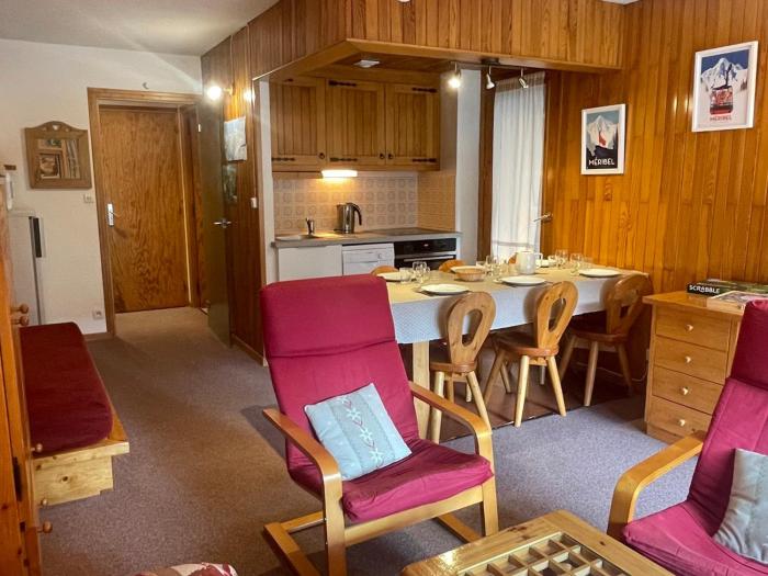 Spacieux T2 Méribel, 6 pers, parking, proche télésiège - FR-1-411-717