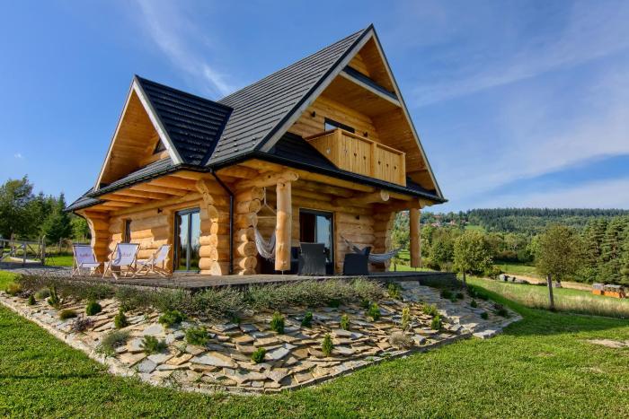 Domek w górach z balią jacuzzi Asina Chata Zawoja