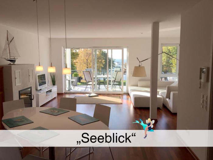 Ferienwohnung Seeblick - exklusive Wohnung in erster Reihe mit Balkon und Seeblick