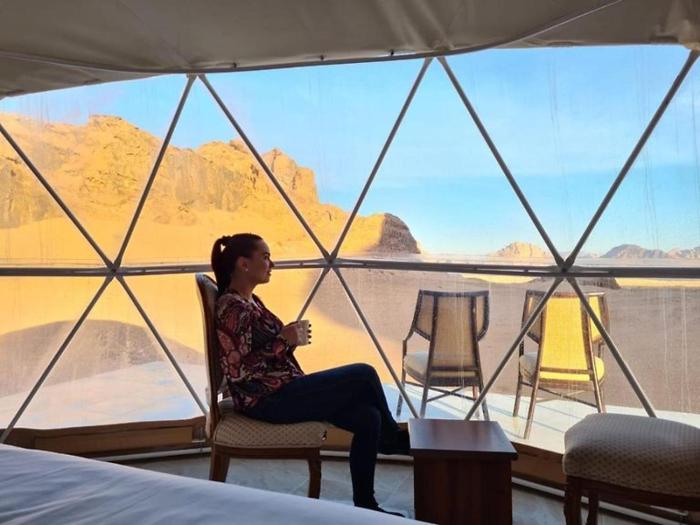 The sun of Wadi Rum camp