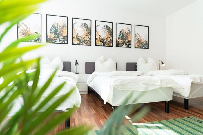 Cosy apartment with balcony and fireplace