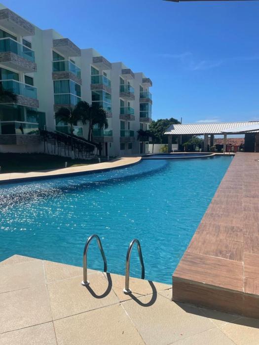 Mar e sol residencial 2 quartos com ar condicionado,500 metros da praia de Jacumã