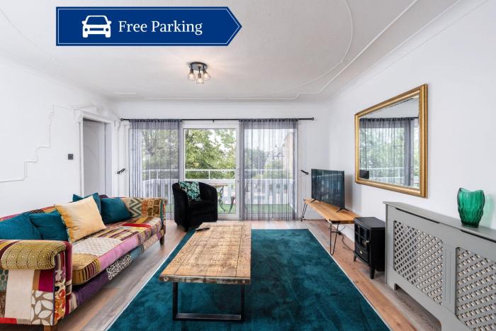 Chic 3 BR Home with Balcony & Free Parking