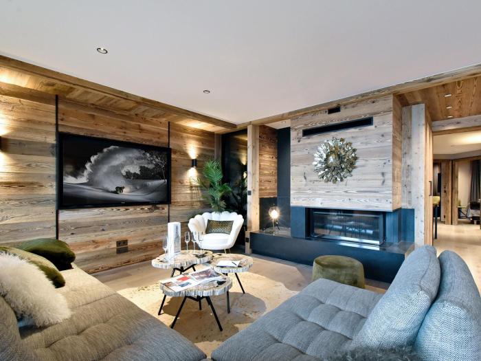 Méribel : Superbe appartement de 140m², 4 chambres, accès pistes, cheminée, WIFI, parking - FR-1-613-25