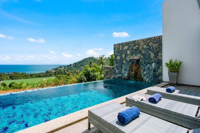 VILLA DOVE Hillside Modern Infinity Sea View Pool