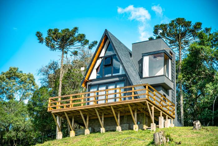 Chalé Topo Da Serra - Com vista incrível para seis pessoas