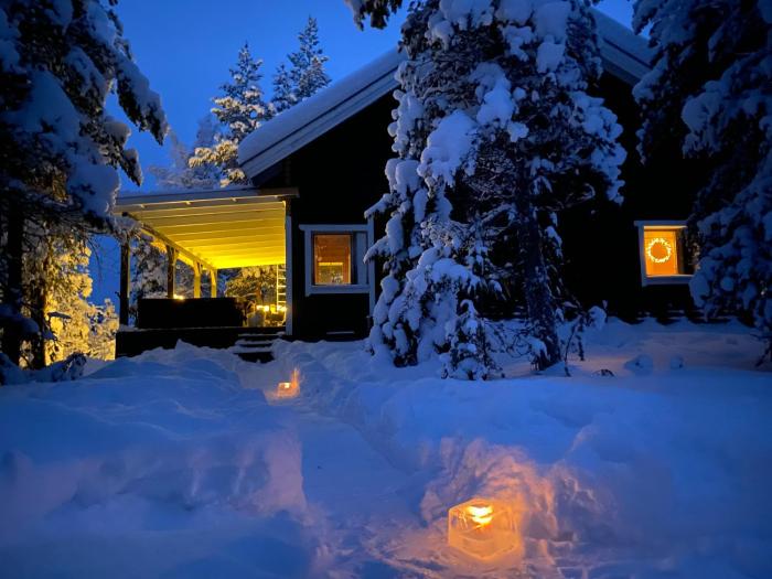 Northern Light Villa Ylläs with a Jacuzzi