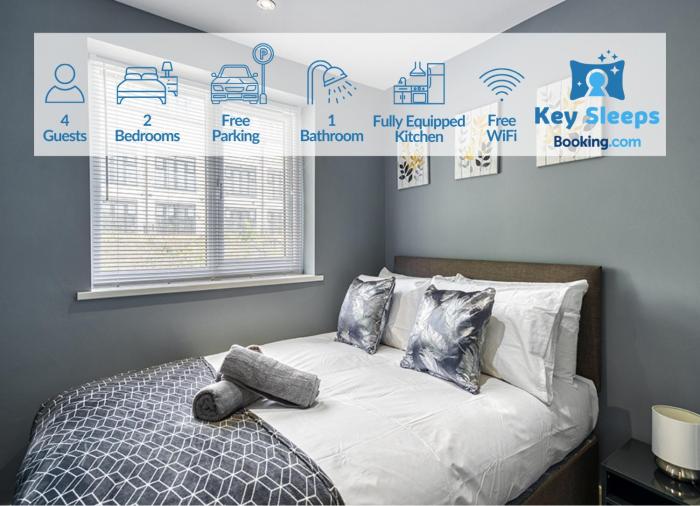 Stylish 2 Bed Apartment with Free Parking