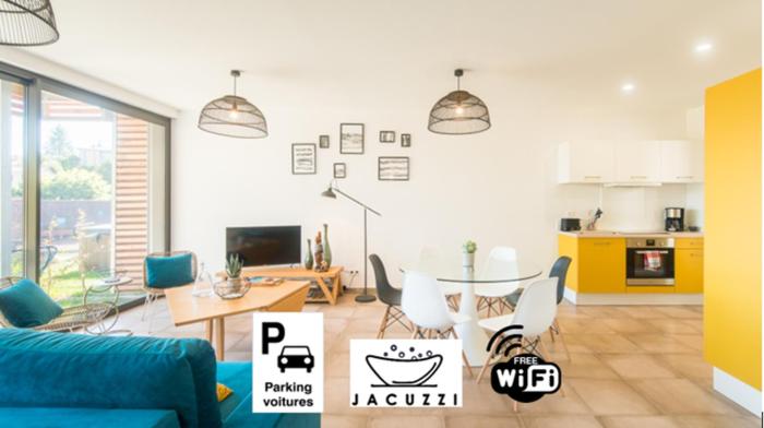 Les Bulles avec Jacuzzi Privatif & Parking privé