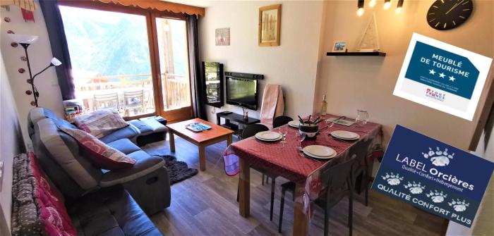 Les Balcons du Soleil Appt305 3 étoiles à100m pistes 2 chambres parking couvert WIFI