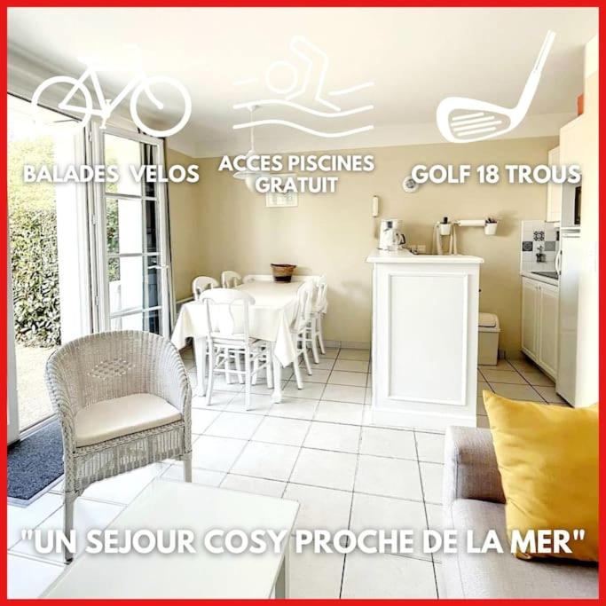 "MOULIN VERT RIVAGE" Maison, 6 personnes, au coeur du golf, village vacances, accès piscines gratuit