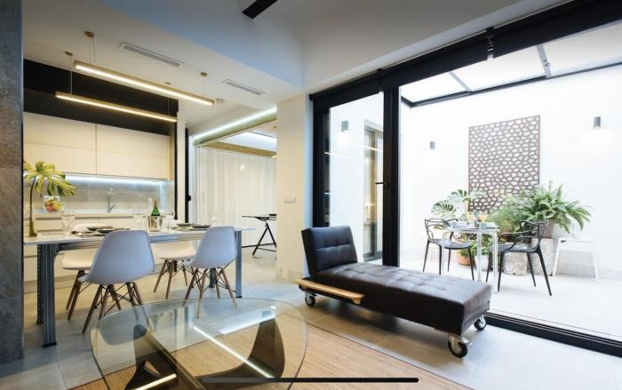 Lujoso loft con piscina y espacio office