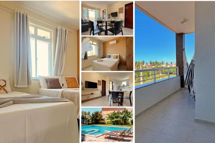 2 suítes temporada - VENTILADO E NASCENTE, condomínio tranquilo com PISCINA, CHURRASQUEIRA E PLAYGROUND I Cozinha completa, estacionamento coberto, home office I Ideal para FAMÍLIAS E CASAIS I Prox do BEACH PARQUE e PRAIA - Porto das Dunas - CE