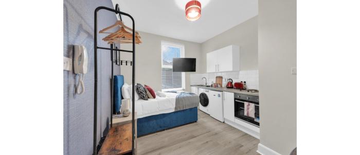 Blue Harmony: A Cozy Studio Retreat