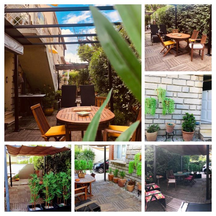 Votre séjour à Sanary DANS BAS DE VILLA avec 1 terrasse végétalisée et abritée exposition Est Sud Ouest à 400m du Centre ville en zone piétonne où tout peut se faire à pied