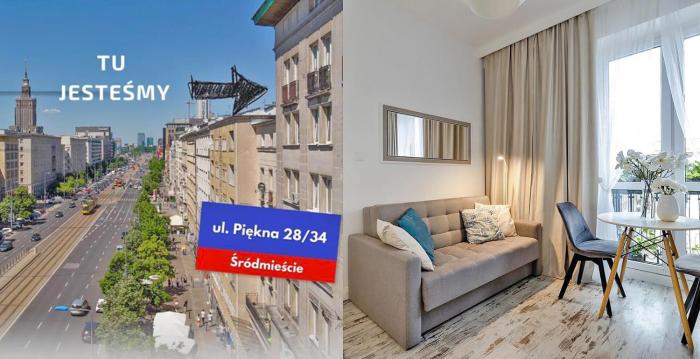 LUX Apartament w Centrum, Plac Konstytucji, Klimatyzacja, Widokowy