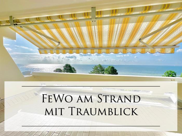 FeWo Traumblick - Himmel & Meer mit TRAUM Meerblick am Strand mit großem Balkon - WLAN, Streaming, 2024 modernisiert