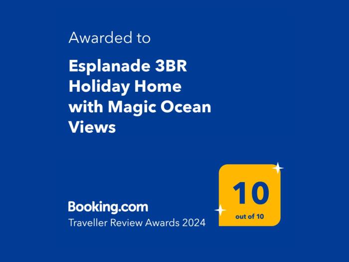Esplanade 3BR Holiday Home with Magic Ocean Views
