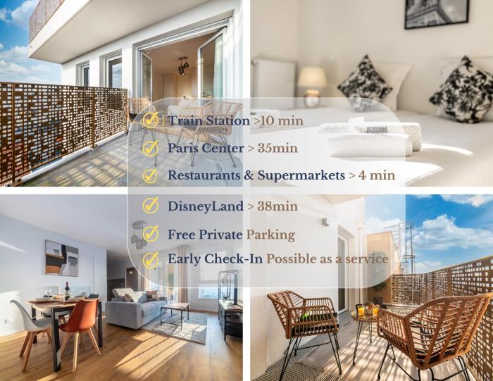 Vue Panoramique - Between Paris & Disneyland - Gare à 10min - Parking Souterrain Privé -