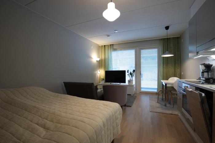 Hieno yksiö Tapiolan urheilupuistossa.