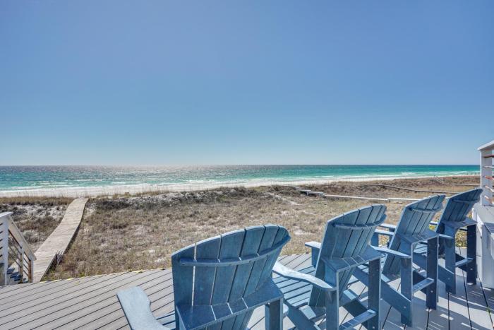 Breezy PCB Retreat w Direct Beach Access!