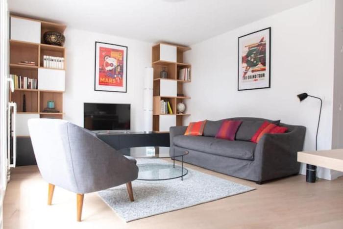 Le QUAI Paris-Boulogne-île Saint Germain au calme avec parking