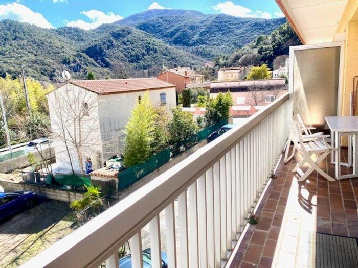 Appartement F2 avec balcon à Amélie-les-Bains - 2 couchages, animaux acceptés, bien équipé - FR-1-703-64