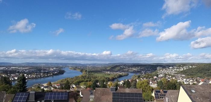 Rheinblick am Rheinsteig mit Balkon und Sauna