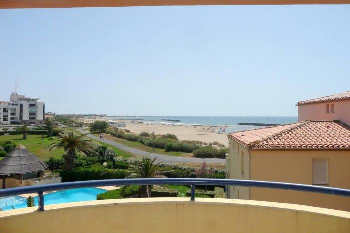 SAVANNA BEACH I Agréable T2 avec belle vue mer piscine Rochelongue Cap dAgde