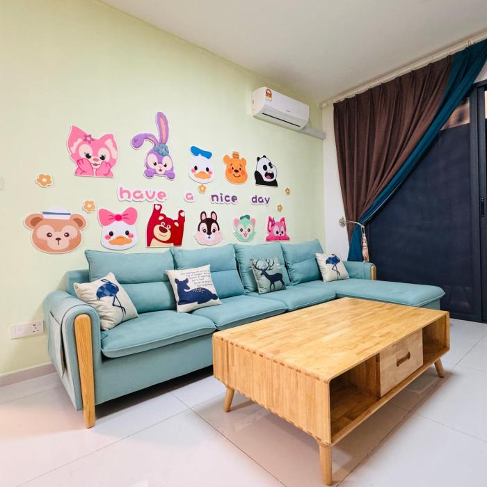 Cozy 2B2R 6pax Condo Forest City C5-1907