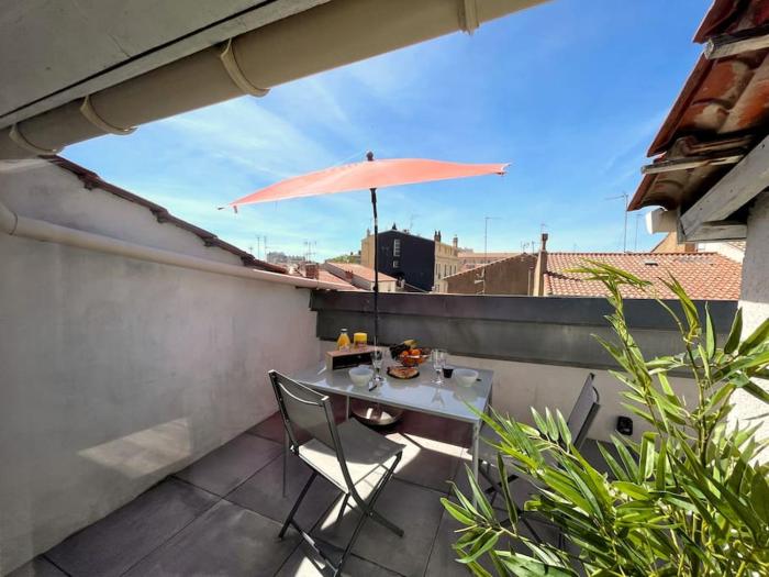 Charme urbain sous les toits-TerrasseClimParking