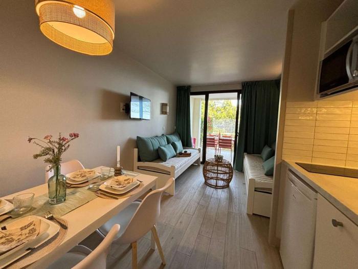 Studio cabine calme 5 pers, piscine, parking, Cannes la Bocca - FR-1-609-102